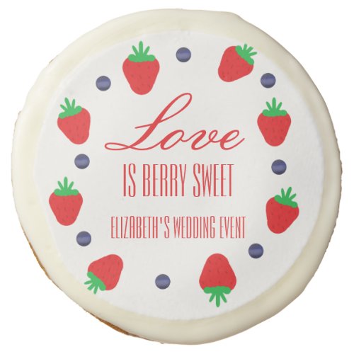 Love Is Berry Sweet Fruit Bridal Shower Sugar Cookie