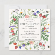 Love is Berry Sweet Wildflower Bridal Shower Invitation