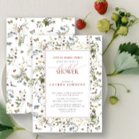 Love Is Berry Sweet Wildflower Red Bridal Shower