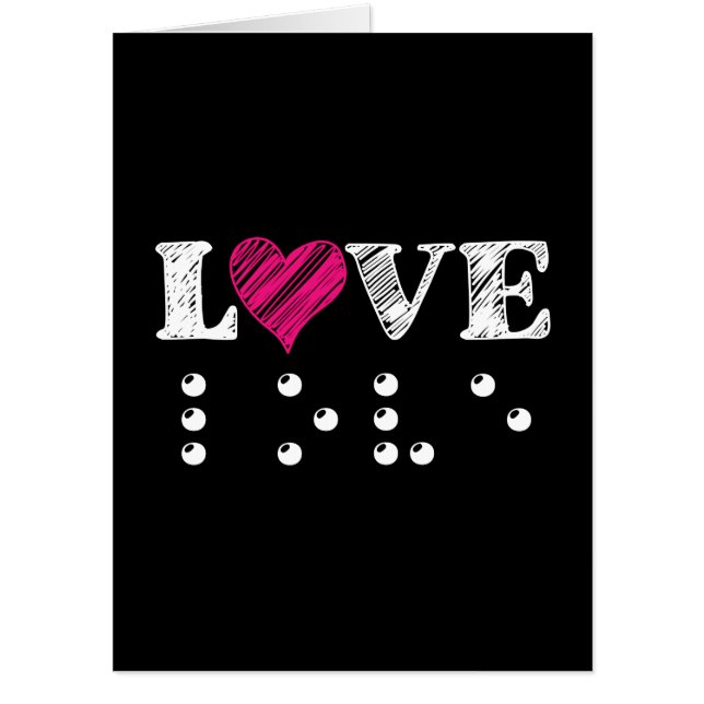 Love Is Blind Braille Card (Front)