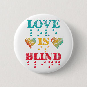 Love Is Blind Braille Hearts Button