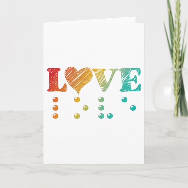 Love Is Blind Braille Holiday Card (Front)
