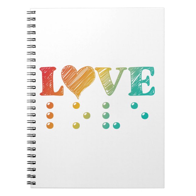 Love Is Blind Braille Notebook (Front)