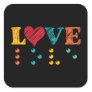 Love Is Blind Braille Square Sticker