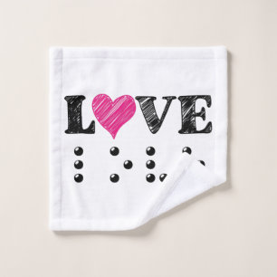 Love Is Blind Braille Wash Cloth