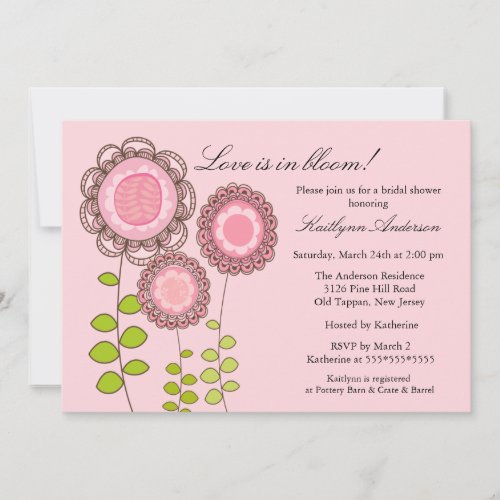 Love is Blooming Bridal Shower Invitation