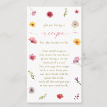 Love is Blooming Bridal Shower Recipe Request
