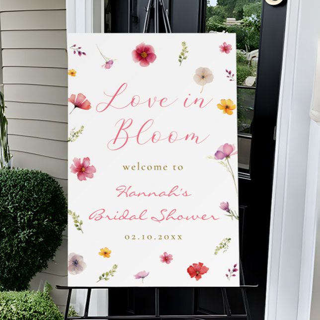 Love is Blooming Bridal Shower Welcome Foam Board (Creator Uploaded)