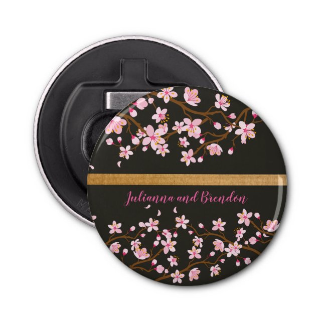Love is Blooming Cherry Blossom  Bottle Opener (Front)