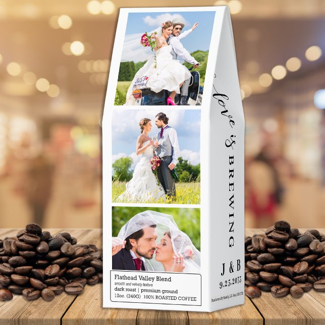 Love Is Brewing 5 Photo Newlywed Couple's Wedding Roasted Coffee (Creator Uploaded)