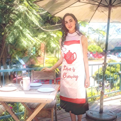 Love  is  Brewing   _ add monograms  Apron