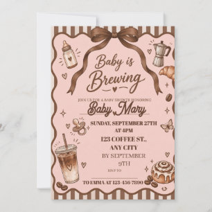love is brewing baby shower invitation