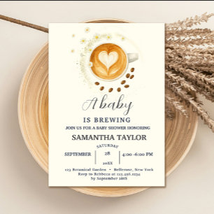 Love is Brewing Baby Shower Invitation – Coffee