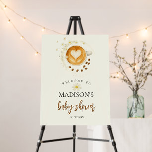 Love is Brewing Baby Shower Welcome Sign– Coffee Foam Board