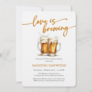 Love Is Brewing Beer Bridal Shower Invitation