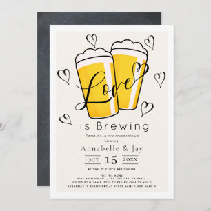 Love is Brewing Beer Couples Shower Invitation