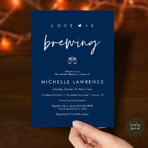 Love is brewing, Beer Party,  Bridal Shower Invitation
