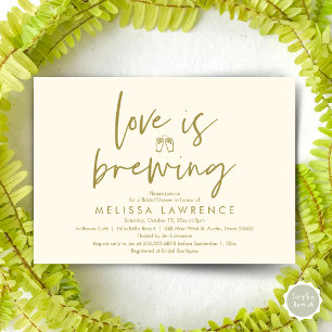 Love is brewing, Beer Party Bridal Shower Invitation