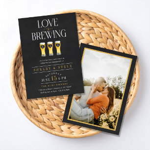 Love is Brewing Beer-Themed Engagement Party Invitation