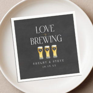 Love is Brewing Beer-Themed Engagement Party Napki Napkins