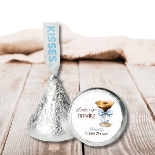 Love is Brewing Blue Bow Coffee Bridal Shower Hershey®'s Kisses®