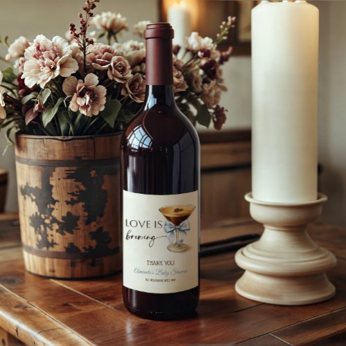 Love is Brewing Blue Coquette Bow Bridal Shower