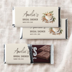 Love is Brewing Boho Coffee Bridal Shower Hershey Bar Favors