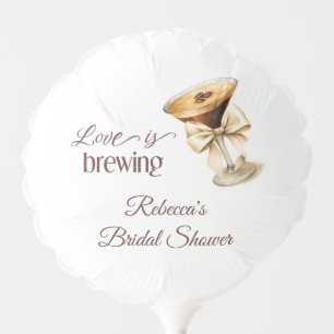 Love is Brewing Bow Espresso Martini Bridal Shower Balloon