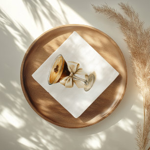 Love is Brewing Bow Espresso Martini Bridal Shower Cloth Napkin