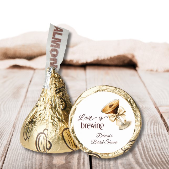 Love is Brewing Bow Espresso Martini Bridal Shower Hershey®'s Kisses® (Creator Uploaded)