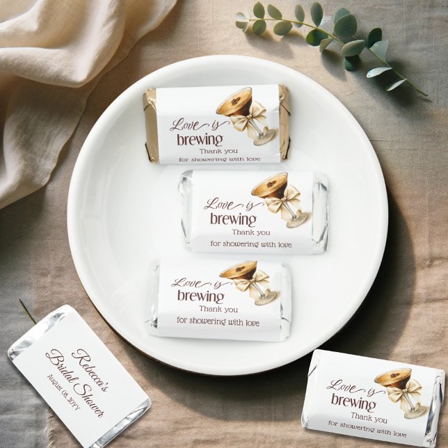 Love is Brewing Bow Espresso Martini Bridal Shower Hershey's Miniatures (Creator Uploaded)