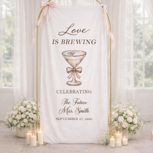 Love Is Brewing Bridal Shower Banner, Bridal Showe Banner