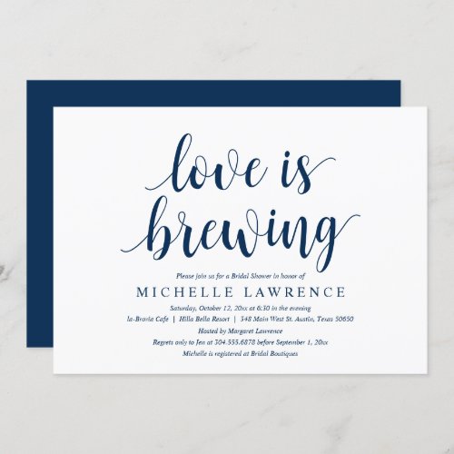 Love is Brewing Bridal Shower Celebration Invitat Invitation