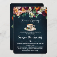 Love is Brewing Bridal Shower Coffee Flowers