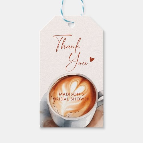 Love Is Brewing Bridal Shower Coffee Gift Tags