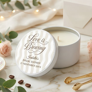 Love Is Brewing Bridal Shower Coffee Mini Candle Favors