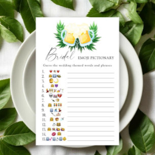 Love is brewing Bridal shower emoji pictionary