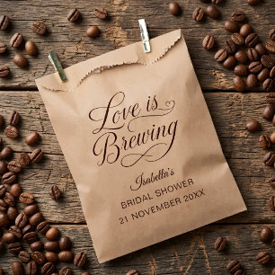 Love Is Brewing Bridal Shower Favor Bag