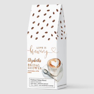 Love Is Brewing Bridal Shower Favor Roasted Coffee