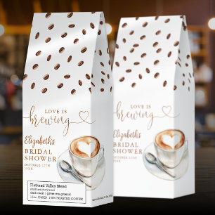 Love Is Brewing Bridal Shower Favor Roasted Coffee