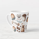 Love is Brewing Bridal Shower Gifts Latte Mug<br><div class="desc">"Love is Brewing" Latte Mug – Elegant & Unique Wedding Favor ☕❤️ Celebrate love and coffee with this "Love is Brewing" latte mug, perfect for wedding favor mugs, bridesmaid gifts, or a special treat for any coffee lover. This elegant ceramic coffee mug features watercolor illustrations of lattes, coffee beans, hearts,...</div>