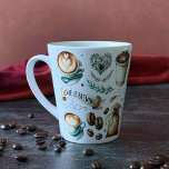 Love is Brewing Bridal Shower Gifts Latte Mug<br><div class="desc">Are you looking for more coffee bridal shower theme ideas? Say ‘Love Is Brewing Bridal Shower Do Tell A Belle’ to find us online. "Love is Brewing" Latte Mug – Elegant & Unique Wedding Favor Celebrate love and coffee with this latte mug, perfect for wedding favor mugs, bridesmaid gifts, or...</div>