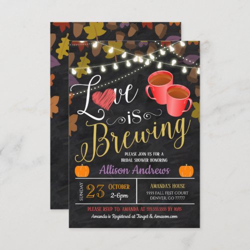 Love is Brewing Bridal Shower Invitation