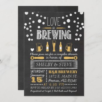 Love Is Brewing Bridal Shower Invitation by CLaceyDesign at Zazzle