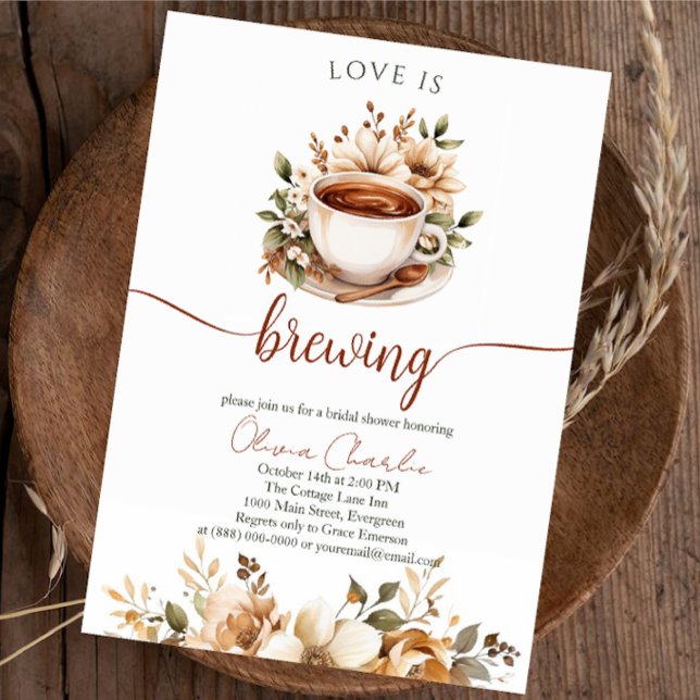 Love is Brewing Bridal Shower Invitation (Creator Uploaded)