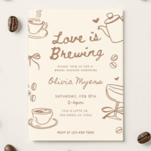 Love is Brewing Bridal Shower Invitation: Coffee Invitation