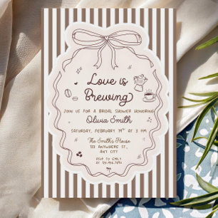 Love is Brewing Bridal Shower Invitation, Editable Invitation