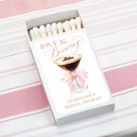 Love Is Brewing Bridal Shower Matchbox
