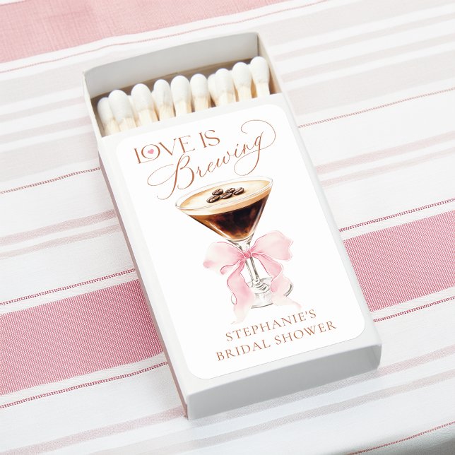 Love Is Brewing Bridal Shower Matchbox Matchboxes (Creator Uploaded)