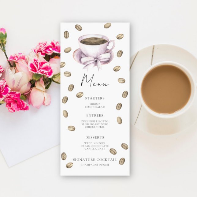 Love is brewing Bridal shower menu (Creator Uploaded)